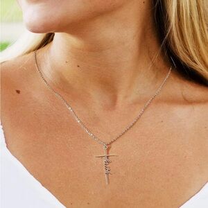 Homemade Faith Cross Necklace for Women